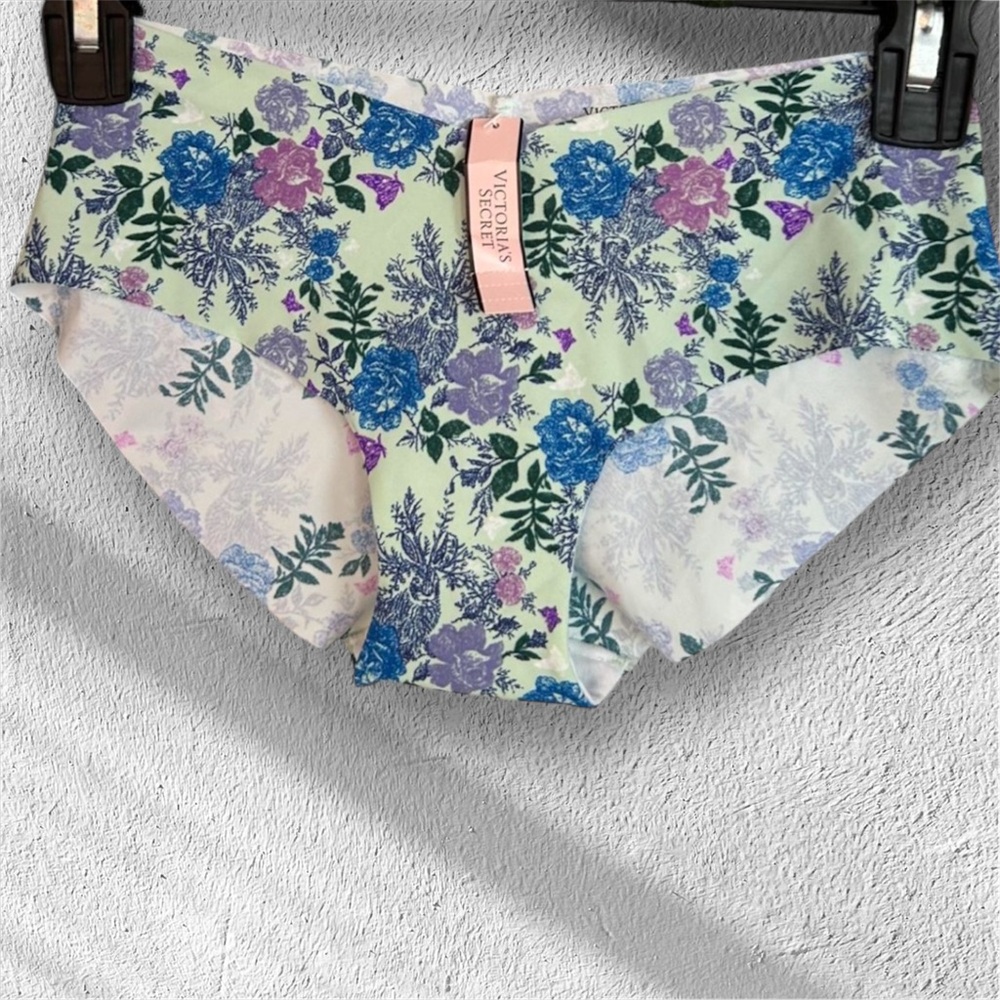 Victoria's Secret Blue and Purple Floral Lingerie